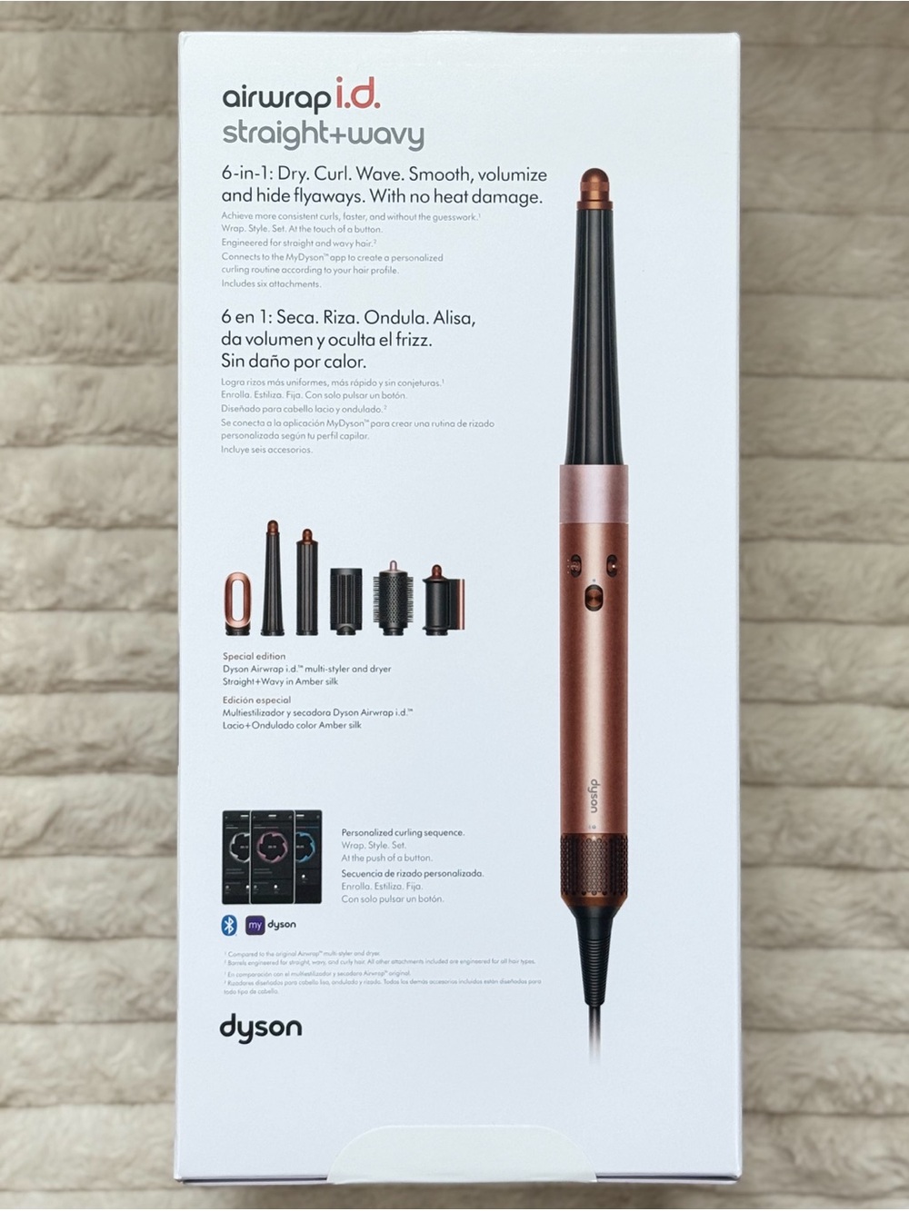 Dyson Airwrap i.d.™ Straight + Wavy (Amber Silk) – Brand New, Factory Sealed